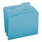 Smead Colored File Folders 1/3-Cut Tabs Letter Size Teal 100/Box